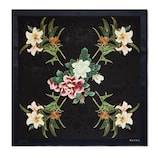 Gucci x 安藤七宝店 日本限定 シルク スカーフ ・ブラック＆ブルー