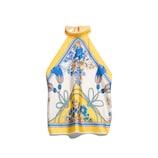 Printed silk twill top in multicolor | GUCCI® US