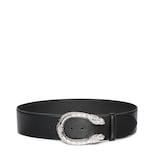 Dionysus wide belt in black leather | GUCCI® US