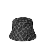 GG cotton denim bucket hat in black | GUCCI® ZA