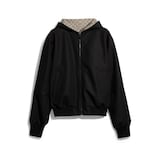 リバーシブル コットンキャンバス ジップジャケット ・ブラック