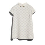 GUCCIキッズドレス Children's embroidered jersey dress in ivory and light blue