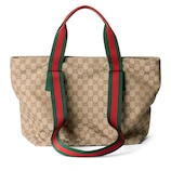 GGスモール トートバッグ ・サンド＆ブラウン GGキャンバス | GUCCI公式
