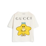 Children's cotton T-shirt with print in white | GUCCI® CA