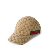 GG baseball hat with Web in sand and dark brown | GUCCI® US