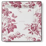Herbarium print large trinket tray in cherry red and white | GUCCI® US
