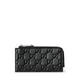 GGエンブレム〕カードケース ・ブラック GGレザー | GUCCI公式
