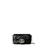 GGマーモント〕ミニ ショルダーバッグ ・ブラック レザー | GUCCI公式