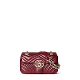 GG Marmont small shoulder bag in Rosso Ancora red leather | GUCCI® US