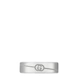 Diagonal Interlocking G ring in 925 sterling silver | GUCCI® US Diagonal Interlocking G ring in 925 sterling silver | GUCCI® US
