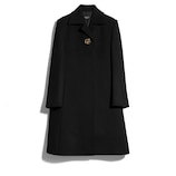ダブルGボタン付きウールコート ・ブラック | GUCCI公式