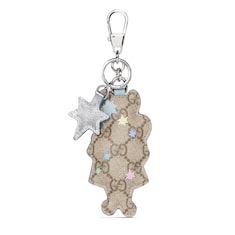 GUCCI ヒグチユウコ キーホルダー グッチ日本限定 ヒグチユウコ猫(ボリス)GGキャンバス チャーム