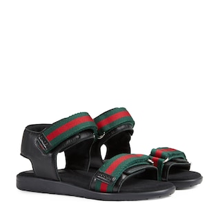 Children's leather sandal with Web