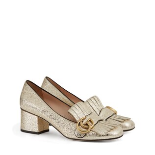 Metallic mid-heel pump