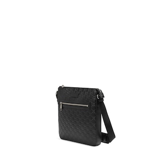 gucci leather messenger bag