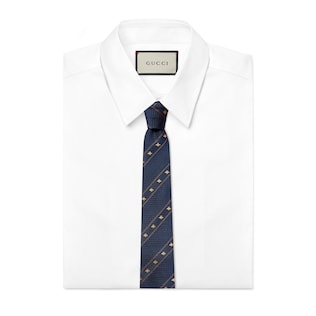 Bee Web silk tie