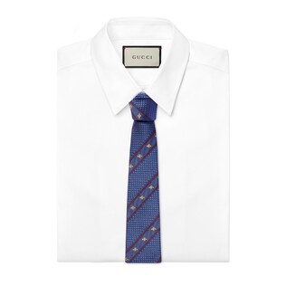 Bee Web silk tie