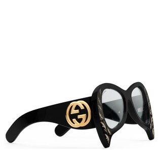Oversize acetate and mother of pearl sunglasses