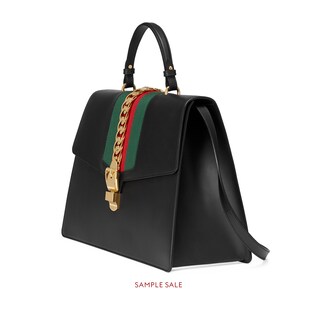 Sylvie leather maxi top handle bag