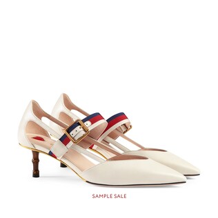 Leather pump