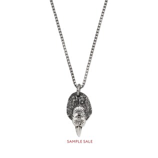 gucci necklace mens. anger forest eagle head necklace in silver gucci mens