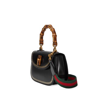 Bamboo Classic frame print leather top handle bag