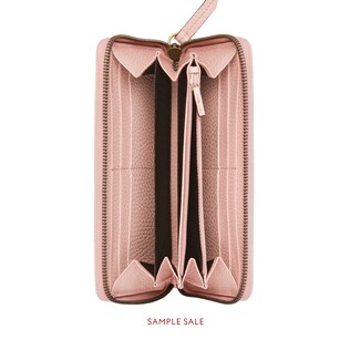 Leather zip around wallet with butterfly 