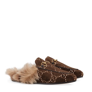 Princetown GG velvet slipper