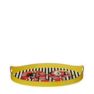 Kingsnake oval metal tray