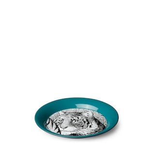 Tiger round small metal tray