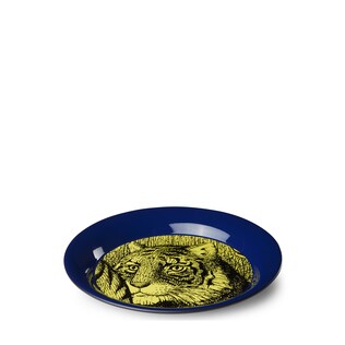 Tiger round small metal tray