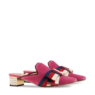Velvet slide with Sylvie bow
