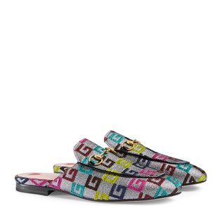 Princetown velvet G lurex loafer