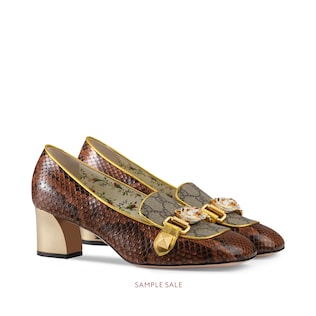 Python and GG Supreme mid-heel pump