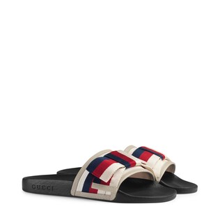 Satin slide with Sylvie bow