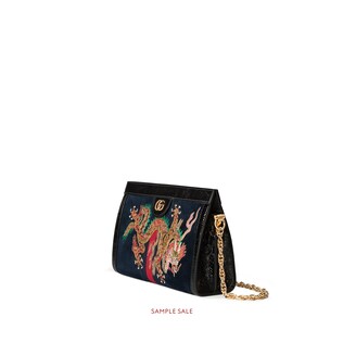 Ophidia embroidered small shoulder bag 