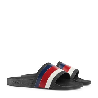 gucci slides blue and red