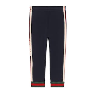Children's trousers with Gucci jacquard trim