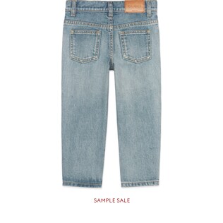 Children's embroidered denim pant