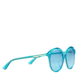 Specialized fit round-frame acetate sunglasses 