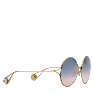 Round-frame metal sunglasses 
