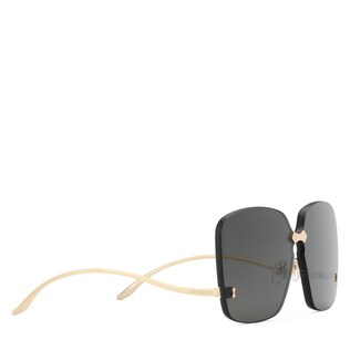 Square-frame rimless sunglasses