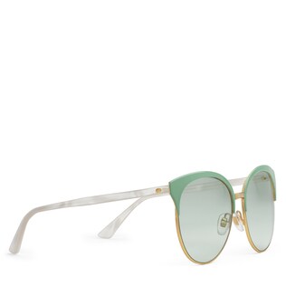 Specialized fit round-frame metal sunglasses 