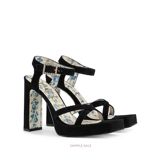 Suede platform sandal 