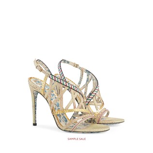 Python sandal with sequins 