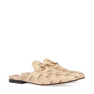 Princetown Gucci stamp print slipper
