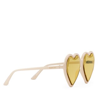 Heart-frame acetate sunglasses 