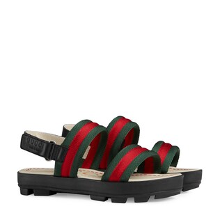 Children's leather and Web sandal