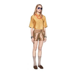 Lurex crêpe shirt