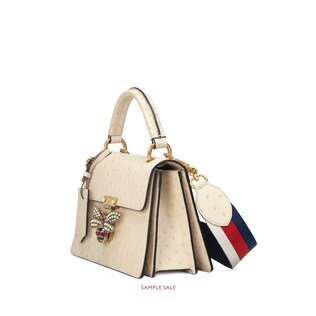 Queen Margaret ostrich small shoulder bag